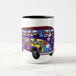 Taza del autobús de la paz del dinero de los calce
