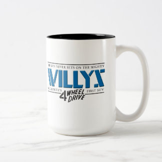 Taza del azul de Willys 4WD