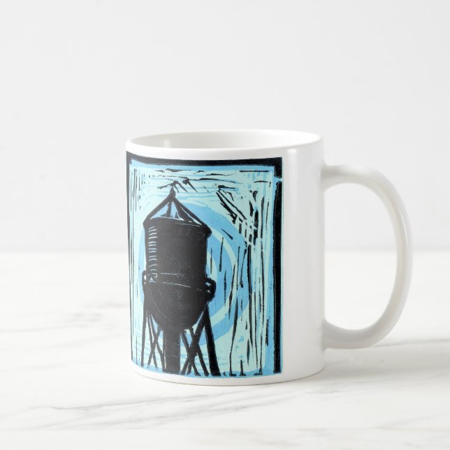 taza del azul del watertower (Derecha)
