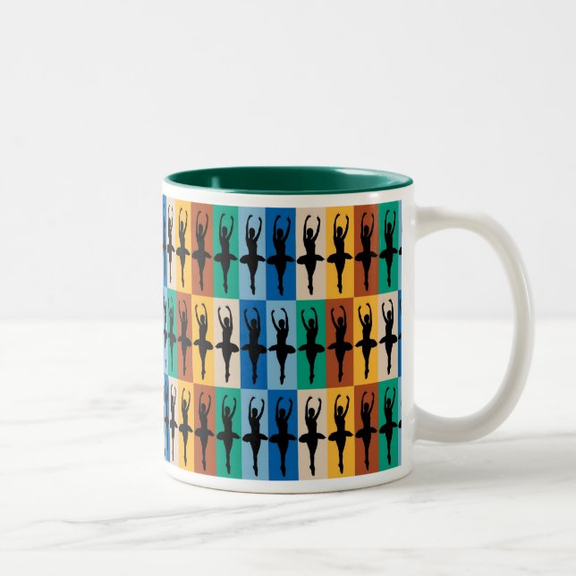 Taza del bailarín de ballet (verde) (Derecha)