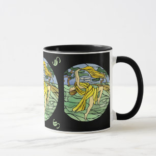 Taza del bailarín del vitral del vintage