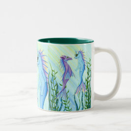Taza del Bello Artes del gato de la sirena del