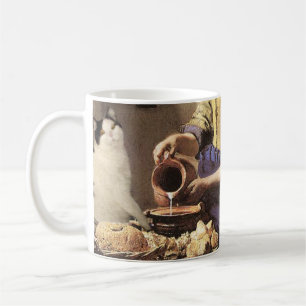 Taza del Bello Artes del gato y de la leche