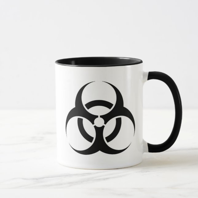 Taza del Biohazard con el texto (Derecha)