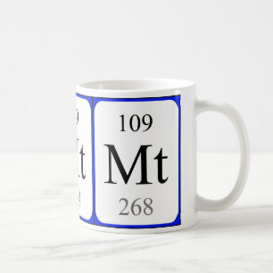 Taza del blanco del elemento 109 - Meitnerium