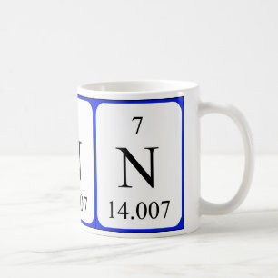 Taza del blanco del elemento 7 - nitrógeno