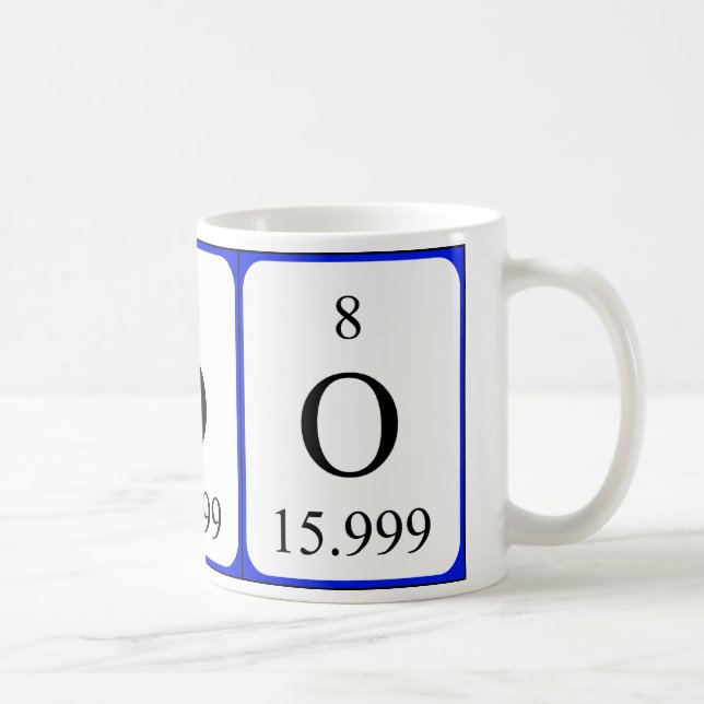Taza del blanco del elemento 8 - oxígeno (Derecha)