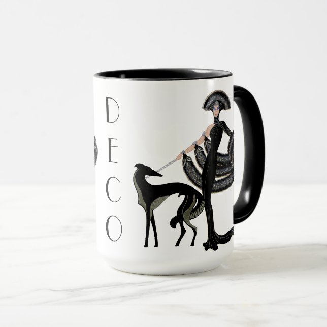 Taza del Borzoi del art déco (Anverso derecho)