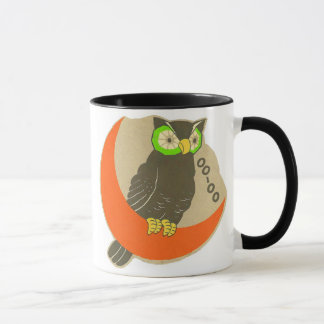 Taza del búho de Halloween del vintage