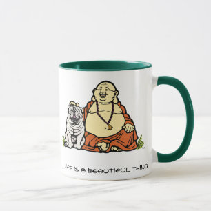 Taza del bulldog de Buda
