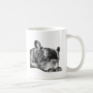 Taza del bulldog francés el dormir