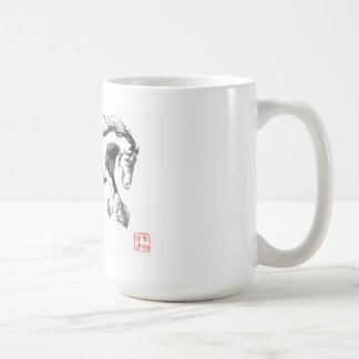 Taza del caballo de Sumi-e