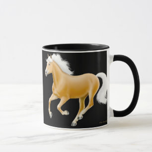 Taza del caballo del Palomino de Haflinger