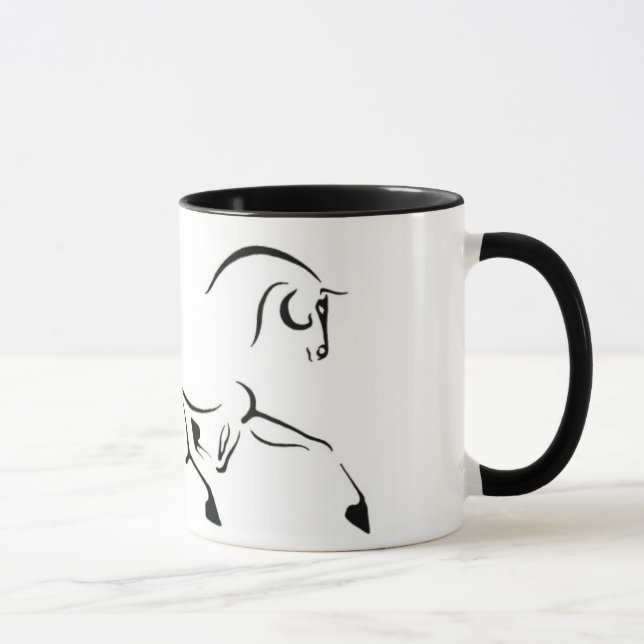 Taza del caballo que trota (Derecha)