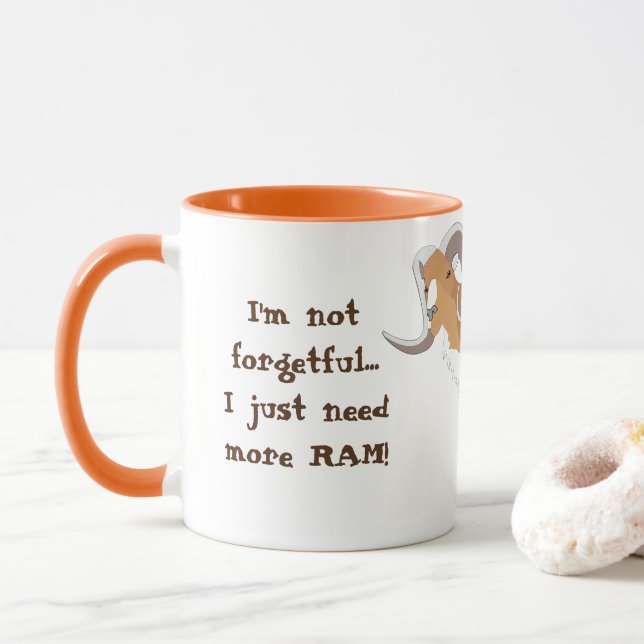 Taza del café de los hombres divertidos no (Con donut)