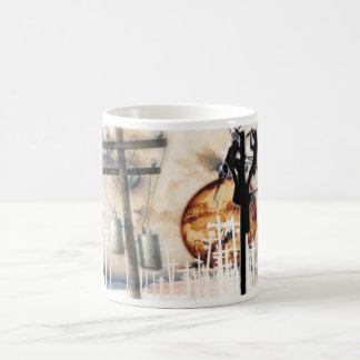 Taza del café del instalador de líneas