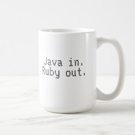 Taza del café del programador de rubíes