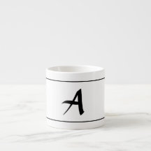 Taza del CAFÉ EXPRESS CON INICIAL de DIY