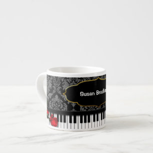 Taza del café express de PIANO/MUSIC con las