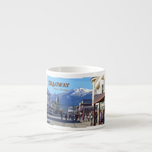 Taza del café express de Skagway (Frente)