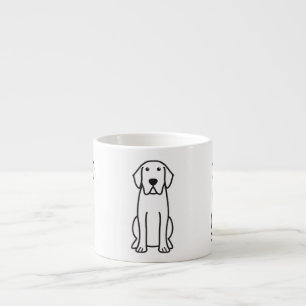 Taza del café express del dibujo animado del perro