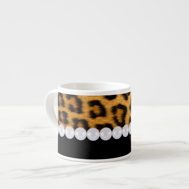 Taza del café express del estampado de animales (Izquierda)