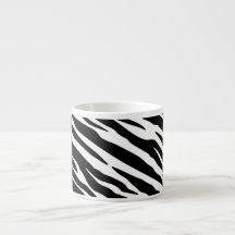 Taza del café express del estampado de zebra