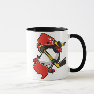 Taza del campanero de los pingüinos del jersey