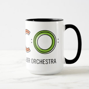 taza del campanero del TACO 15oz - blanco y negro