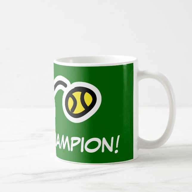 Taza del campeón del tenis para los jugadores y (Derecha)
