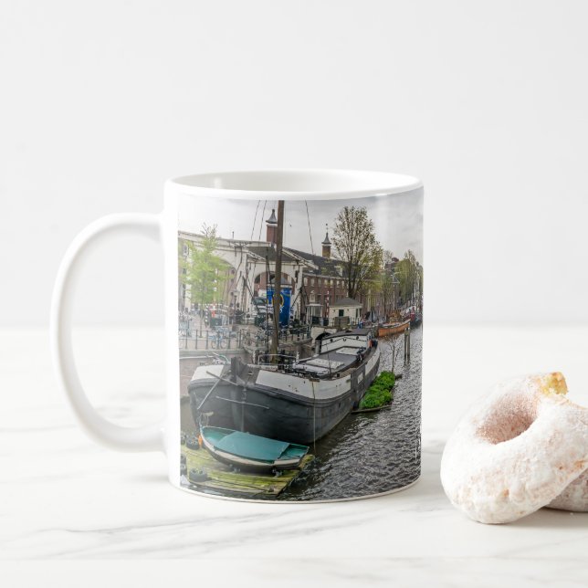 Taza del canal de Amsterdam (Con donut)