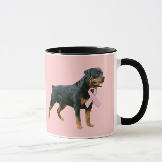 Taza del cáncer de pecho de Rottweiler (Derecha)
