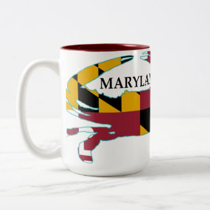 Taza del cangrejo de la bandera de Maryland