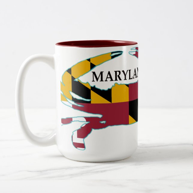 Taza del cangrejo de la bandera de Maryland (Izquierda)