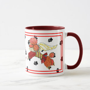 Taza del caniche del albaricoque de los ángeles d