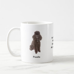 Taza del caniche estándar - con dos imágenes y un
