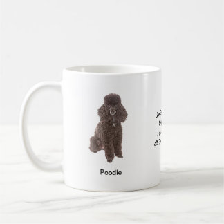 Taza del caniche estándar - con dos imágenes y un