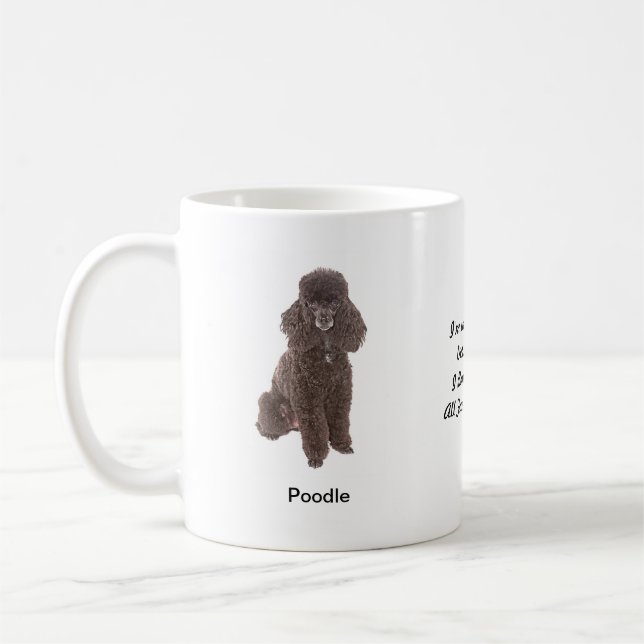 Taza del caniche estándar - con dos imágenes y un (Izquierda)