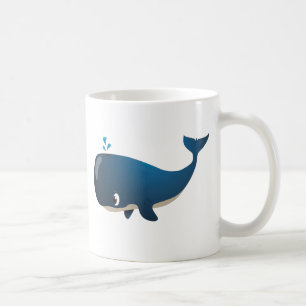 Taza del carácter de la ballena del "pequeño del
