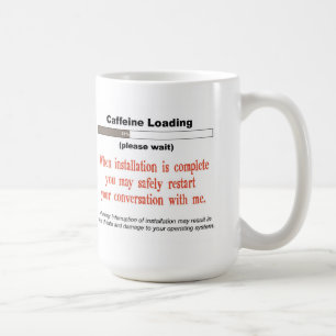 Taza del cargamento del cafeína