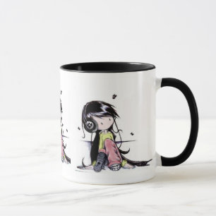 taza del chica de la música