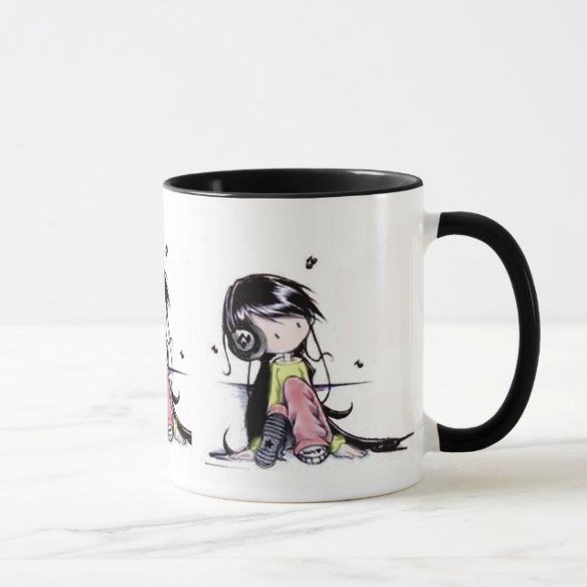 taza del chica de la música (Derecha)