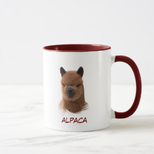 Taza del chica del calendario de la alpaca