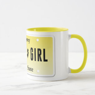 Taza del chica del jersey