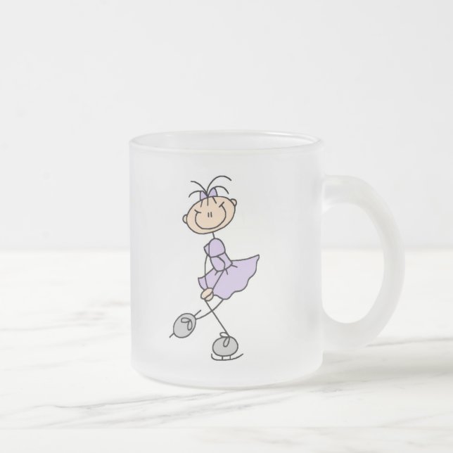 Taza del chica del patinaje de hielo de la lila (Derecha)