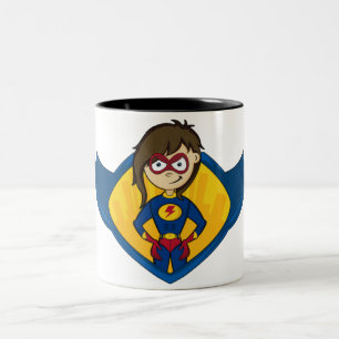 Taza del chica del super héroe