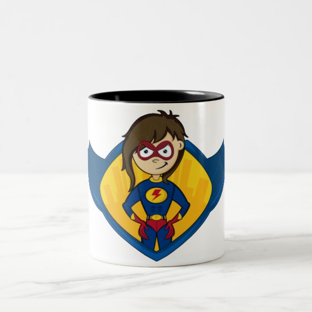 Taza del chica del super héroe (Centro)