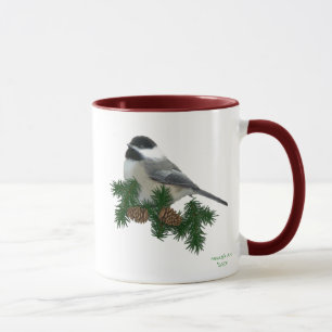 Taza del Chickadee (pino)