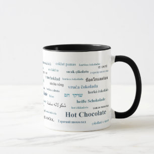 Taza del chocolate caliente en otros idiomas (en