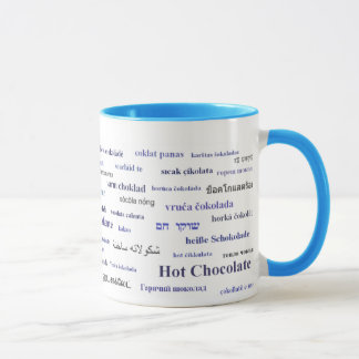 Taza del chocolate caliente en otros idiomas (en